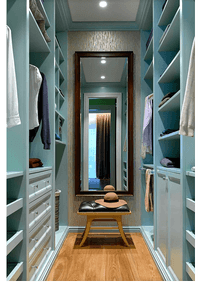 Параллельная гардеробная комната с большим зеркалом Усть-Каменогорск