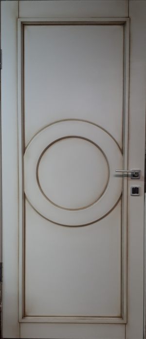Межкомнатная дверь в профиле массив (эмаль с патиной) Усть-Каменогорск
