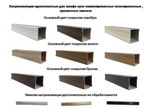 Направляющие однопосные для шкафа купе ламинированные, шпонированные, крашенные эмалью Усть-Каменогорск
