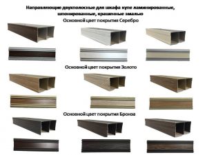 Направляющие двухполосные для шкафа купе ламинированные, шпонированные, крашенные эмалью Усть-Каменогорск